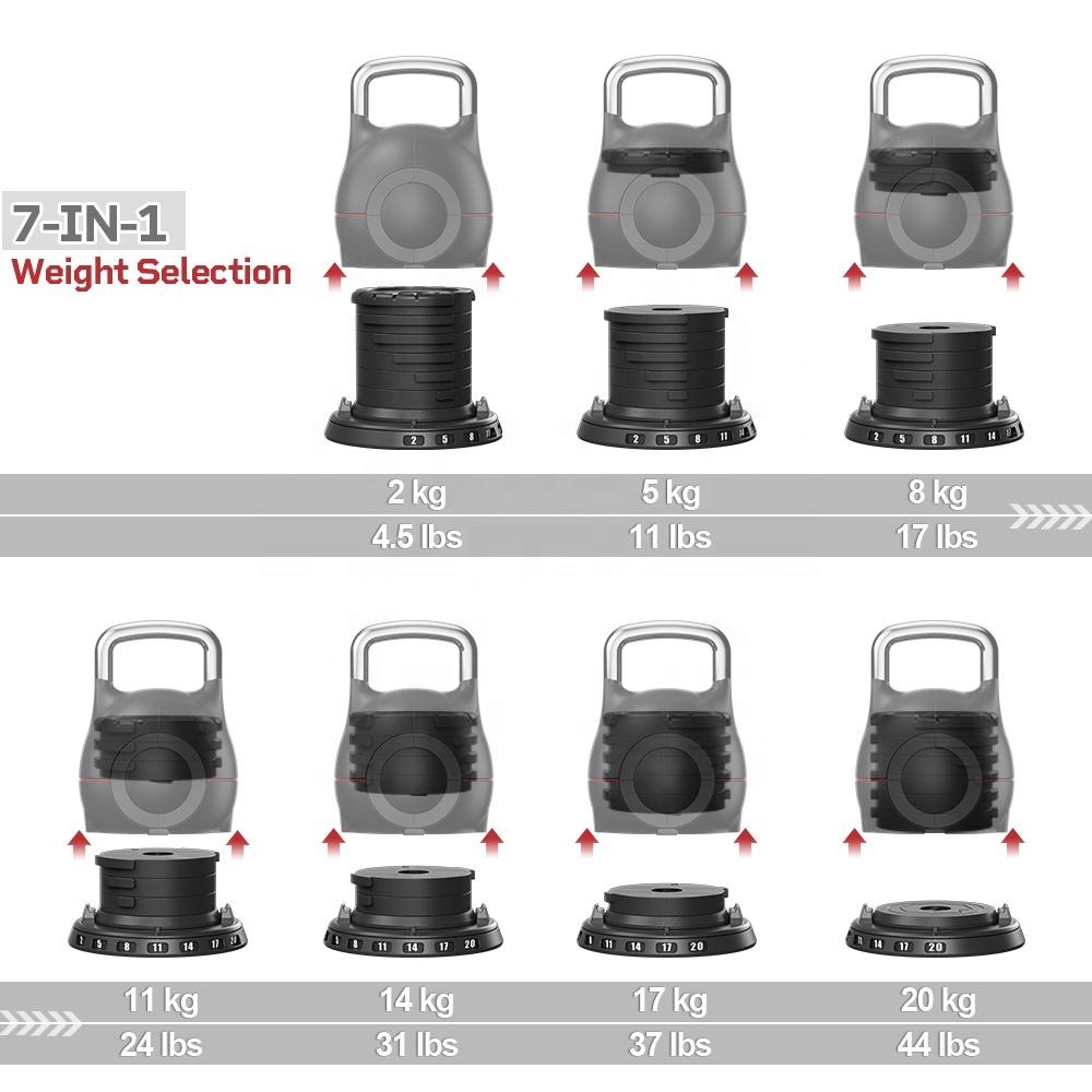 7가지 기능을 갖춘 조절식 케틀벨 그립, 덤벨 무게 세 - Home Gym Equipment Set 리뷰 및 가격